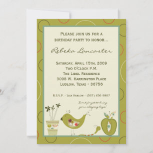 12x18 Invite - Garden Friends Einladung zum Geburt