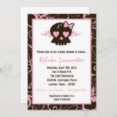 12x18 Invite - Punk Skull Roc Babydusche Einladung (Vorne/Hinten)