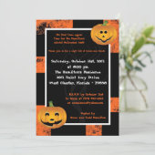 12x18 Jack-O-Lantern-Fun-Party Einladung (Stehend Vorderseite)