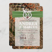 12x18 jagd Hirsch Doe Buck Camouflage Hochzeit Ein Einladung (Vorne/Hinten)