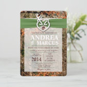 12x18 jagd Hirsch Doe Buck Camouflage Hochzeit Ein Einladung (Stehend Vorderseite)