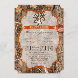 12x18 Jäger Hirsch Hochzeit Einladung