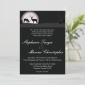 12x18 Jäger Moon Deer Buck Doe Hochzeit Einladung (Stehend Vorderseite)