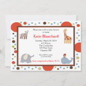 12x18 Jungle Alphabet Soup Dot Baby Dusche Einladung (Vorderseite)