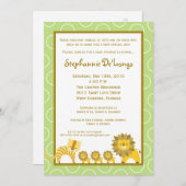 12x18 Jungle Boy TRIPLETS Kinderdusche Einladung (Vorne/Hinten)