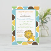 12x18 Jungle King Lion Safari Babydusche Einladung (Stehend Vorderseite)