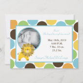 12x18 Jungle King Lion Zoo Foto Geburtsankündigung Ankündigung (Vorderseite)