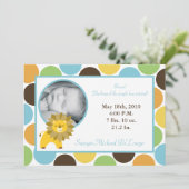 12x18 Jungle King Lion Zoo Foto Geburtsankündigung Ankündigung (Stehend Vorderseite)