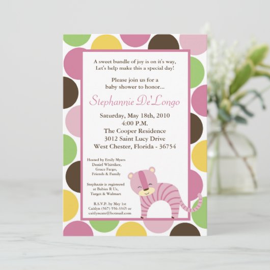 12x18 Jungle Queen Tiger Baby Dusche Einladung (Stehend Vorderseite)