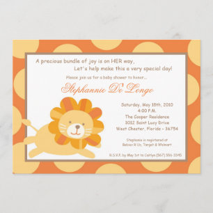 12x18 King of the Jungle Lion Baby Shower Einladun Einladung