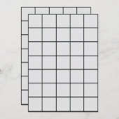 12x18 L. Grey Paper Gridmap Einladung (Vorne/Hinten)