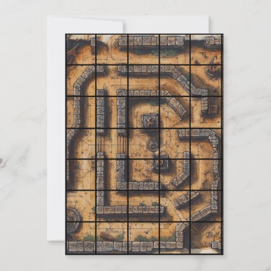12x18 Labyrinth Paper Gridmap Einladung (Vorderseite)