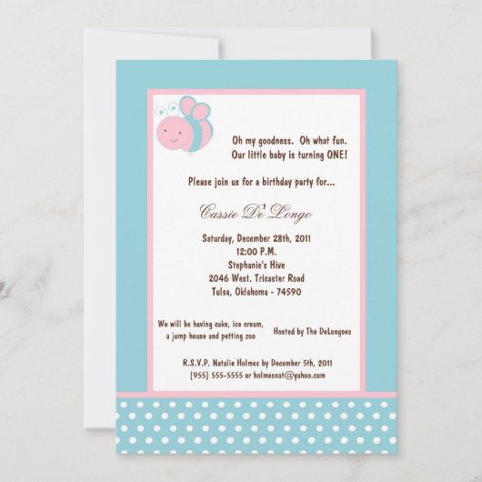 12x18 laden hellblaues einladung (Vorderseite)