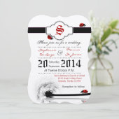 12x18 Lady Bug Dandilion Blume Hochzeit Einladung (Stehend Vorderseite)
