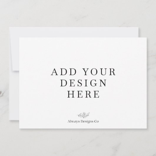 12x18" Landschaftseinladung zum Drucken Einladung (Rückseite)