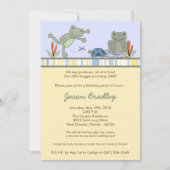 12x18 Leap Frog Turtle Bee Birthday Party Einladun Einladung (Vorderseite)