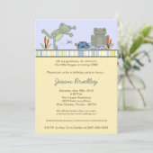 12x18 Leap Frog Turtle Bee Birthday Party Einladun Einladung (Stehend Vorderseite)