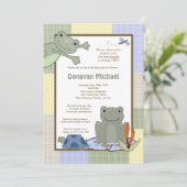 12x18 Leap Frog Turtle Bee Birthday Party Einladun Einladung (Stehend Vorderseite)