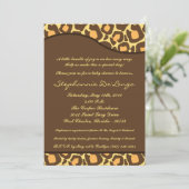 12x18 Leopard-Tierdruck-Baby-Duschen-Einladung Einladung (Stehend Vorderseite)