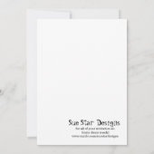 12x18 Light Lila Butterfly Babydusche Einladung (Rückseite)