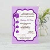 12x18 Light Lila Lady Bug Baby Dusche Einladung (Stehend Vorderseite)