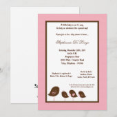 12x18 Light Pink Bird Baby Dusche Einladung (Vorne/Hinten)