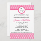 12x18 Light Pink Polka Dot Kinderdusche Einladung (Vorne/Hinten)