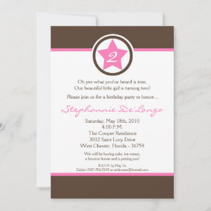 12x18 Light Pink Rock Star Geburtstagsparty Einlad Einladung