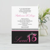 12x18 Light Pink Tiara Quinceanera Party Einladung (Stehend Vorderseite)