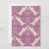 12x18 Lila Damask Hochzeit Einladung (Rückseite)