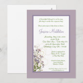 12x18 lila Iris-Blumen-Baby-Duschen-Einladung Einladung (Vorne/Hinten)