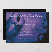 12x18 Lila Masquerade Sweet 16 Geburtstag Einladun Einladung (Vorne/Hinten)