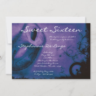 12x18 Lila Masquerade Sweet 16 Geburtstag Einladun Einladung