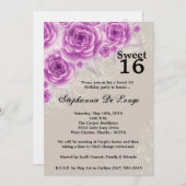 12x18 Lila Rose Sweet 16 Birthday Einladung (Vorne/Hinten)