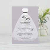 12x18 Lilac Dress Quinceanera Geburtstagseinladung Einladung (Stehend Vorderseite)