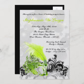 12x18 Limon Masquerade Sweet 16 Geburtstag Einladu Einladung (Vorne/Hinten)