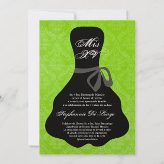 12x18 Limones Kleid Quinceanera Geburtstagseinladu Einladung