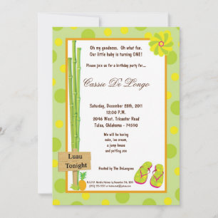 12x18 Luau Birthday Party Einladung