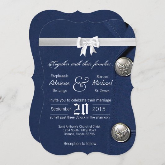 12x18 Luftwaffen-Klasse eine einheitliche Einladung (Vorne/Hinten)