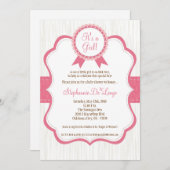 12x18 Mädchen-Rosa ist es eine Einladung (Vorne/Hinten)