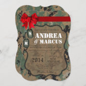 12x18 Marine DIGITAL Uniform Cam Wedding Einladung (Vorne/Hinten)