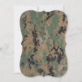 12x18 Marine DIGITAL Uniform Cam Wedding Einladung (Rückseite)