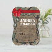 12x18 Marine DIGITAL Uniform Cam Wedding Einladung (Stehend Vorderseite)