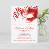 12x18 Maskerade-Maske 15 Quinceanera Einladung (Stehend Vorderseite)