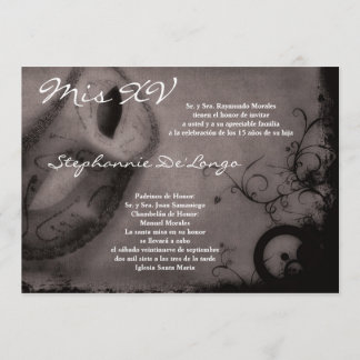 12x18 Maskerade Quinceanera Geburtstags-Einladung Einladung