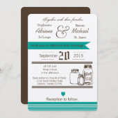 12x18 Mason Jar Country Rustic Wedding Einladung (Vorne/Hinten)