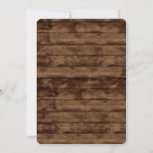 12x18 Mason Jar Wood Country Rust Einladung Hochze (Rückseite)