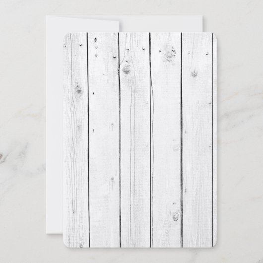 12x18 Mason Jar Wood Wash Land Einladung Hochzeit (Rückseite)