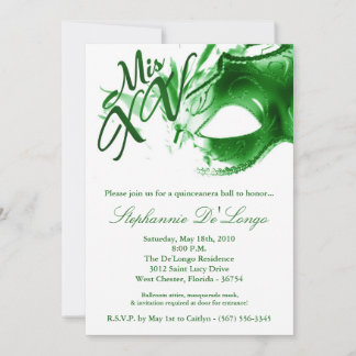 12x18 Masquerade Maske 15 Quinceanera Ball Einladu Einladung