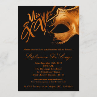 12x18 Masquerade Maske 15 Quinceanera Ball Einladu Einladung